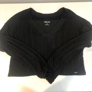 Black cropped long sleeve